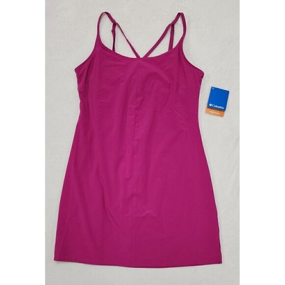 NWT Columbia Pleasant Creek Stretch Active Dress w/ Built in Shorts Pink Medium - Picture 2 of 7